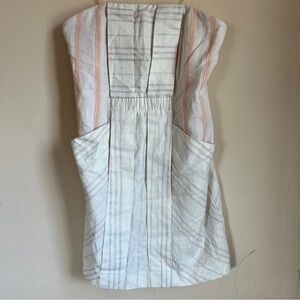 Coincidence & Chance Strapless Striped Linen Blend Dress size Large